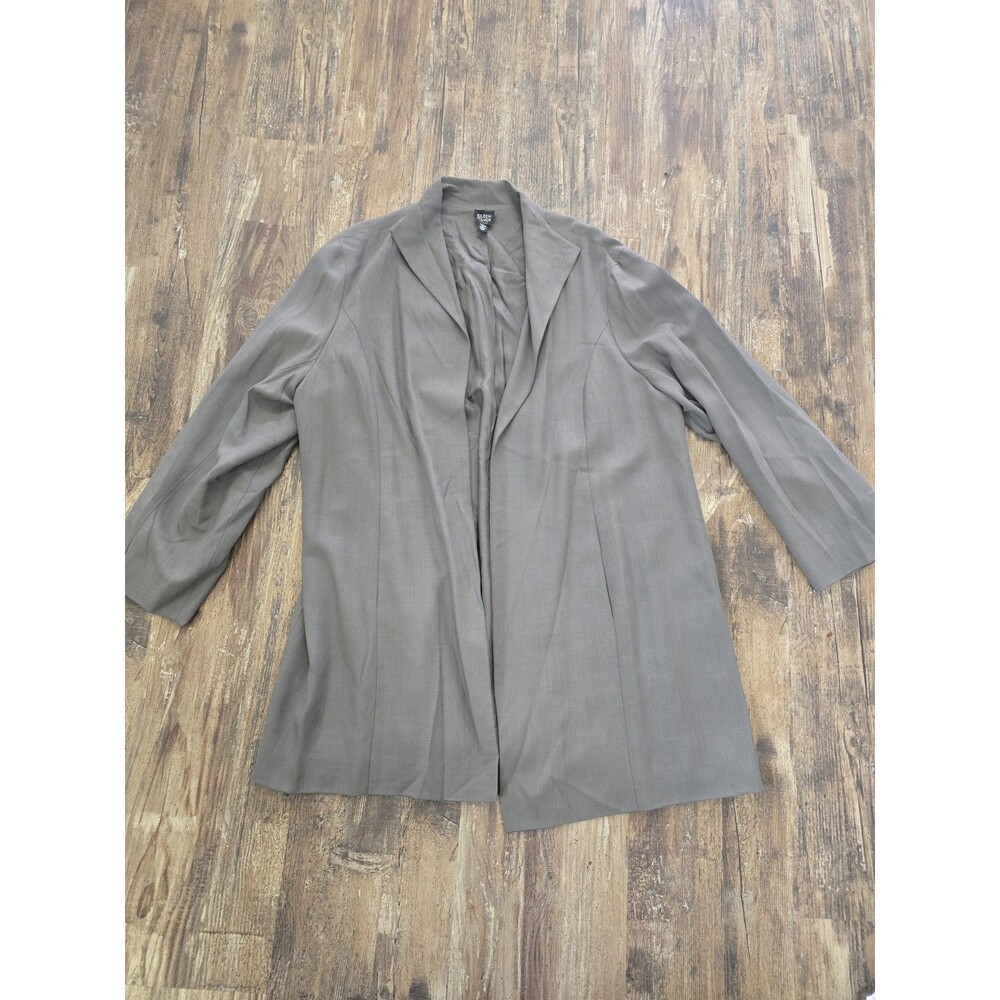 Eileen Fisher Cardigan Women's Large Grey 100% Wool Open Front 2x